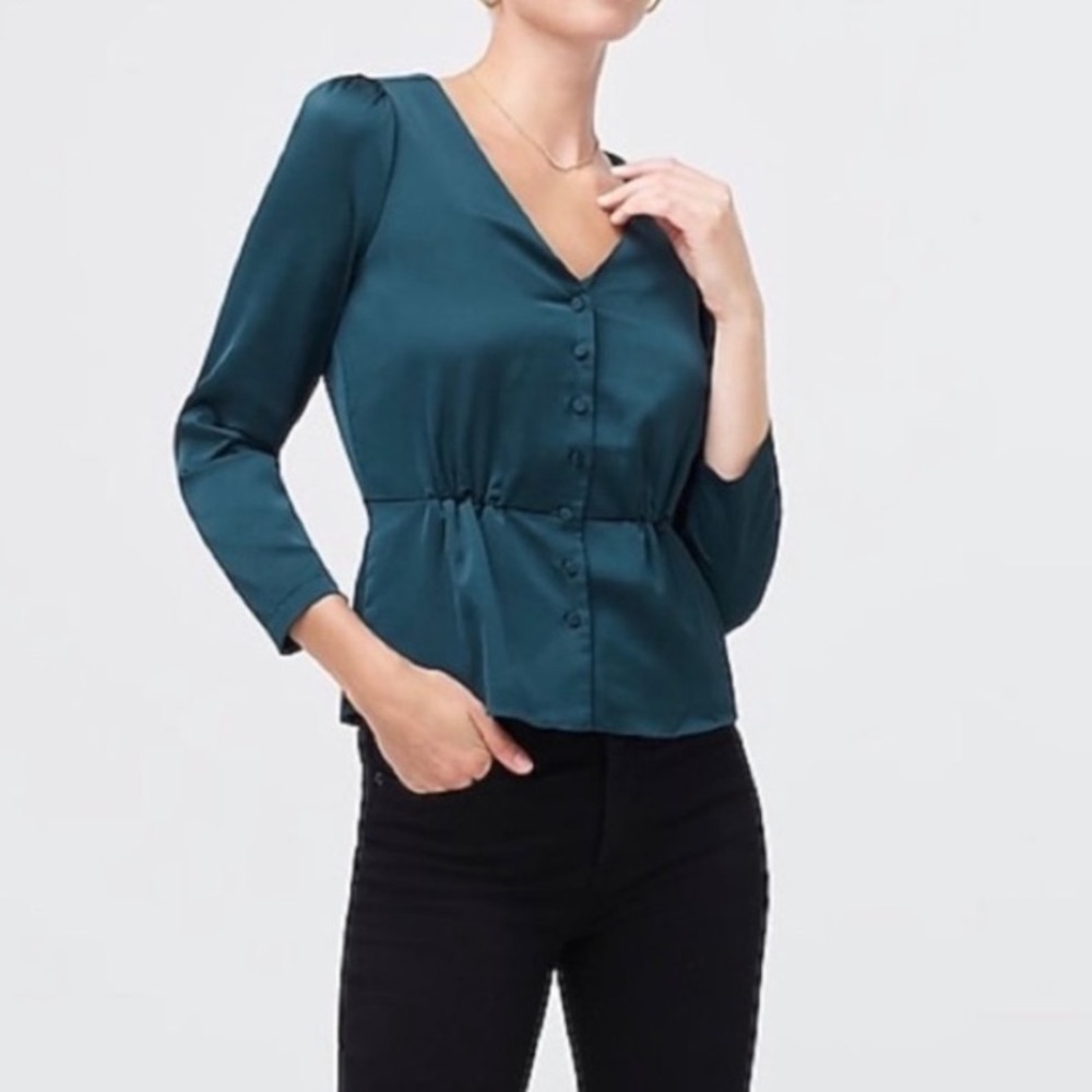 J. Crew Factory Button-Front Blouse